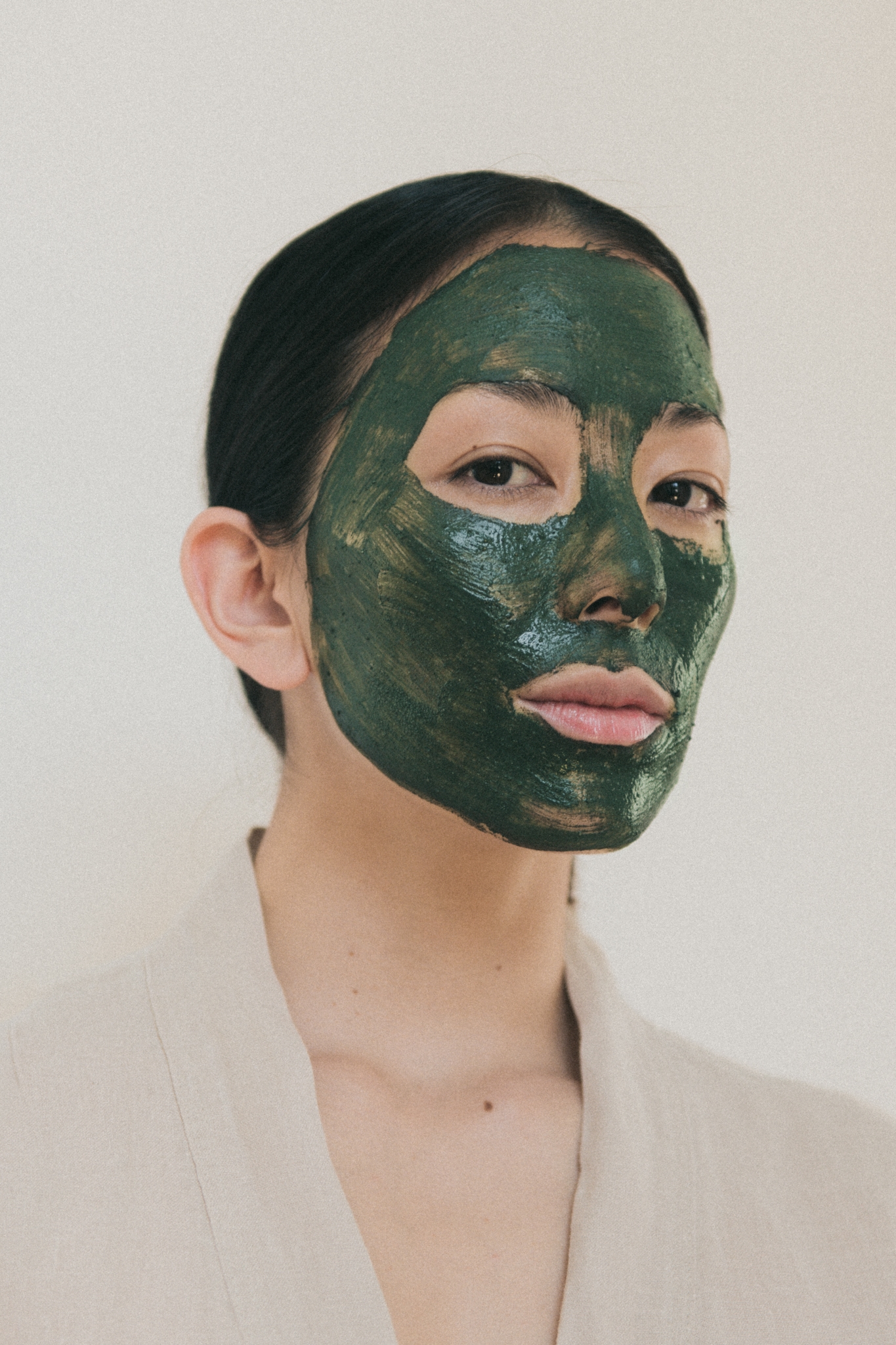 Green clay mask skincare