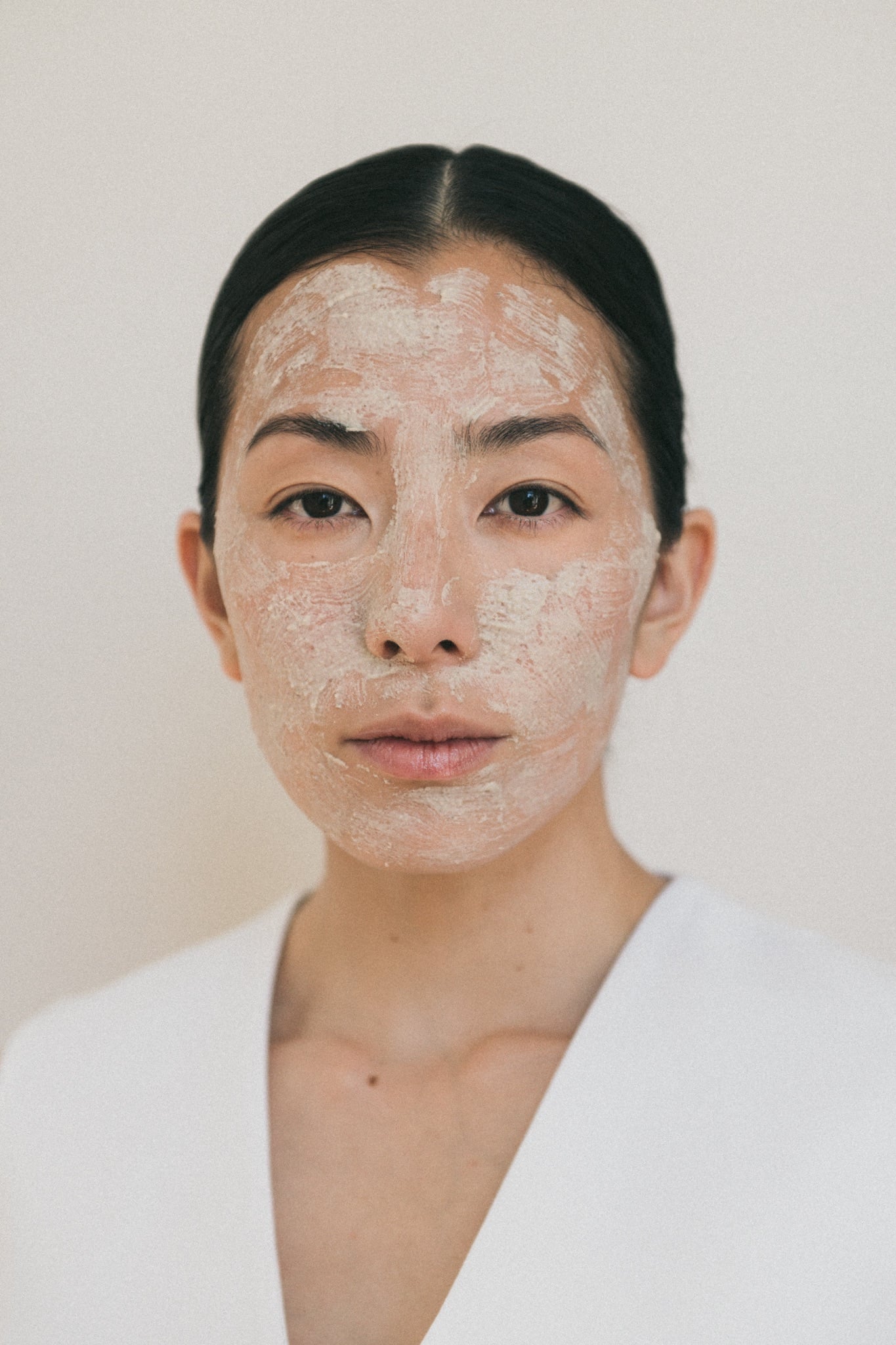 White clay mask skincare