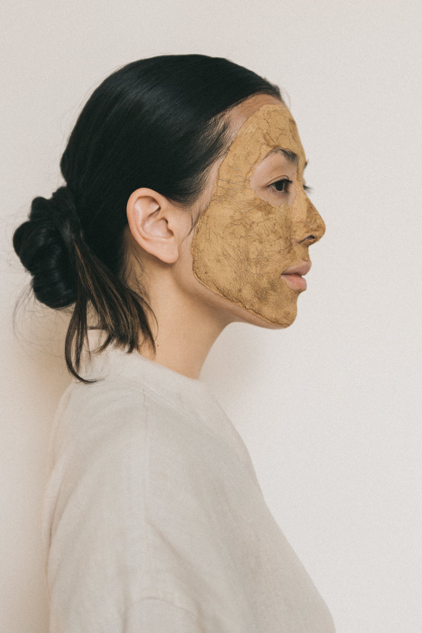 Yellow clay mask skincare