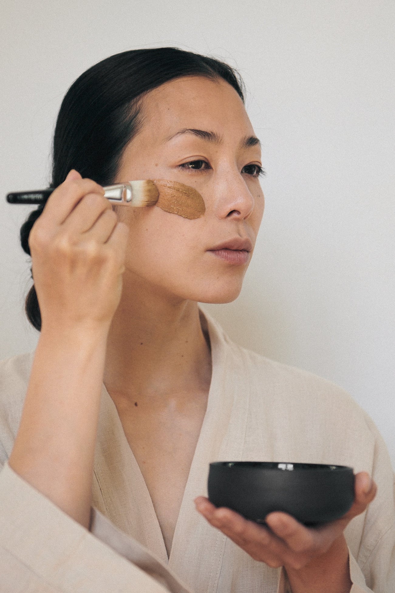 Yellow clay mask skincare